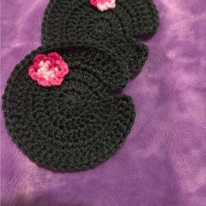 Crochet set of lily pad coasters🪷